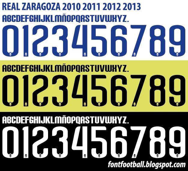 Font Vector Real Zaragoza 2010 2011 2012 2013 kit