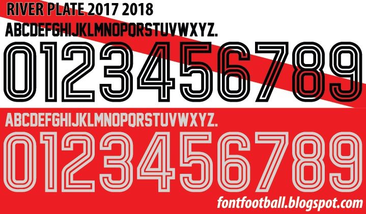 Font Vector River Plate 2017 2018 kit