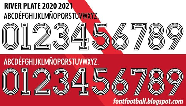 Font Vector River Plate 2020 2021 kit