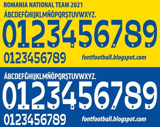 Font Vector Romania National Team 2021 kit