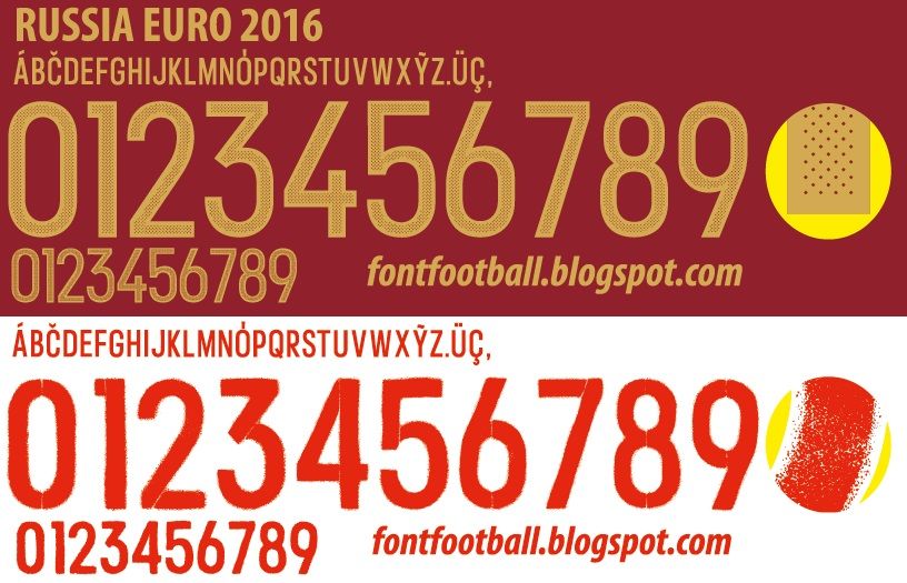 Font Vector Russia Euro 2016 kit