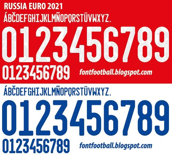 Font Vector Russia Euro 2020 2021 kit
