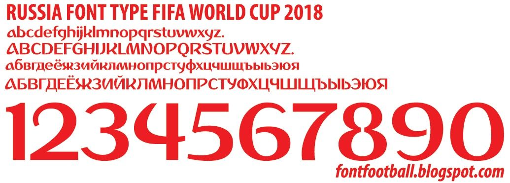 Font Vector Russia Font Type Fifa World Cup 2018 kit