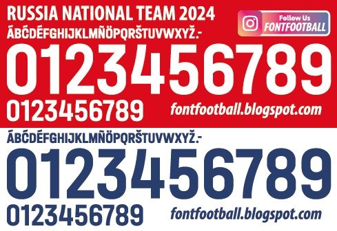 Font Vector Russia National Team 2024 kit