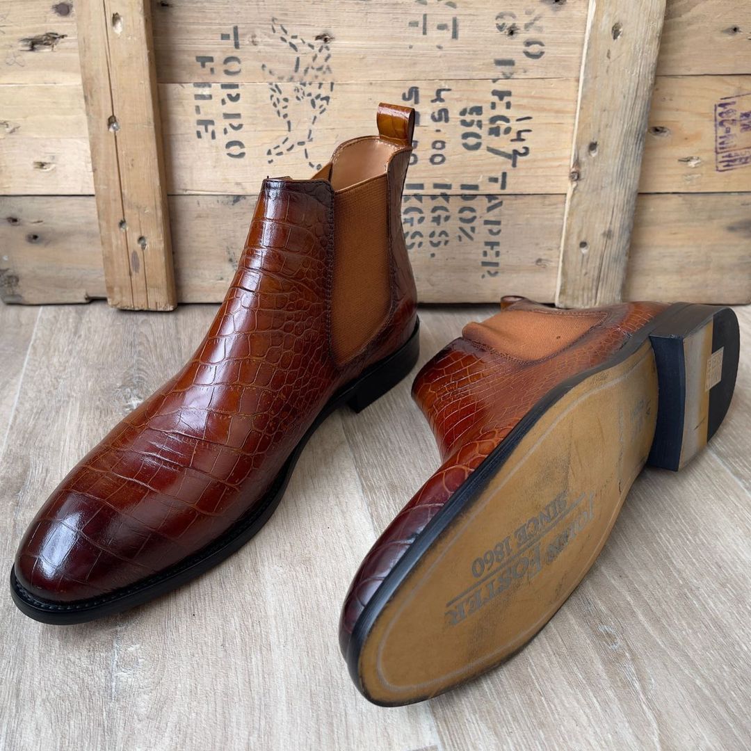 BOOTS en cuir Croco