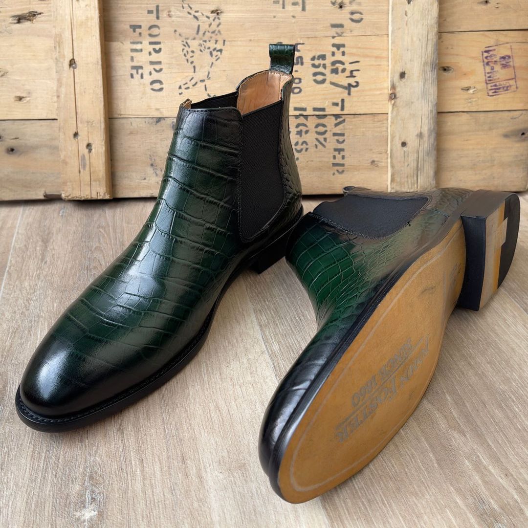 BOOTS en cuir Croco