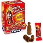 فيني كرتونة200  علكة زجاجات كولا مملوءة بسائل 5غم COLA BOTTLES