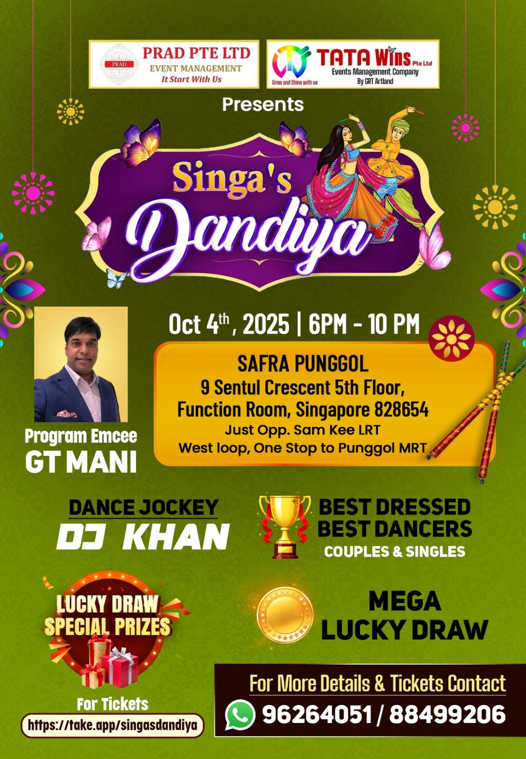 🎉 Early Bird Offer: Singa’s Dandiya Adult & Child Tickets – Book by 11:59 PM, 06 September for special rates!
