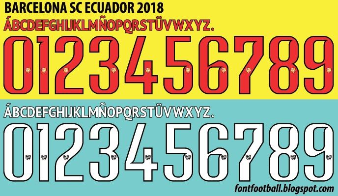 Font Vector SC Barcelona (Ecuador) 2018 kit