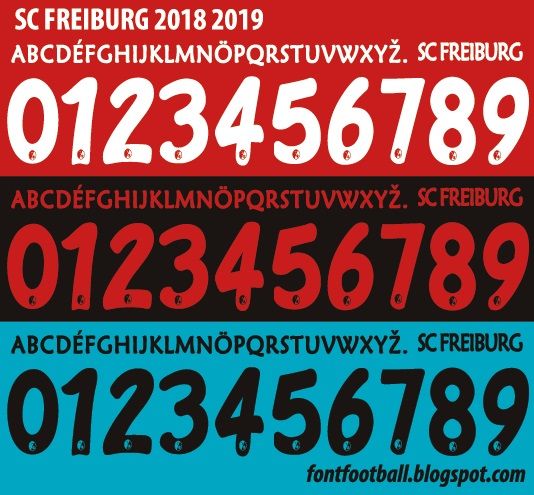 Font Vector SC Freiburg 2018 2019 kit