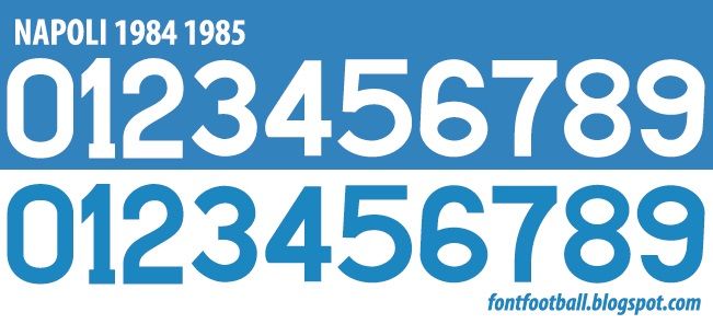 Font Vector SSC Napoli 1984 1985 1986 kit