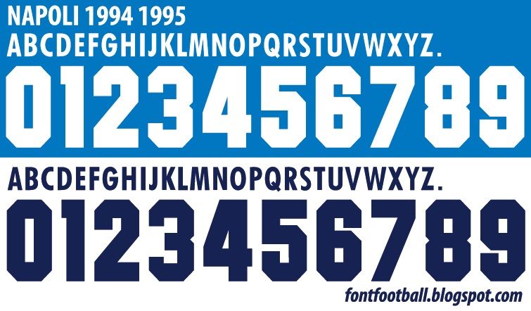 Font Vector SSC Napoli 1994 1995 kit