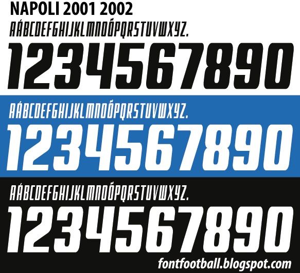 Font Vector SSC Napoli 2001 2002 kit