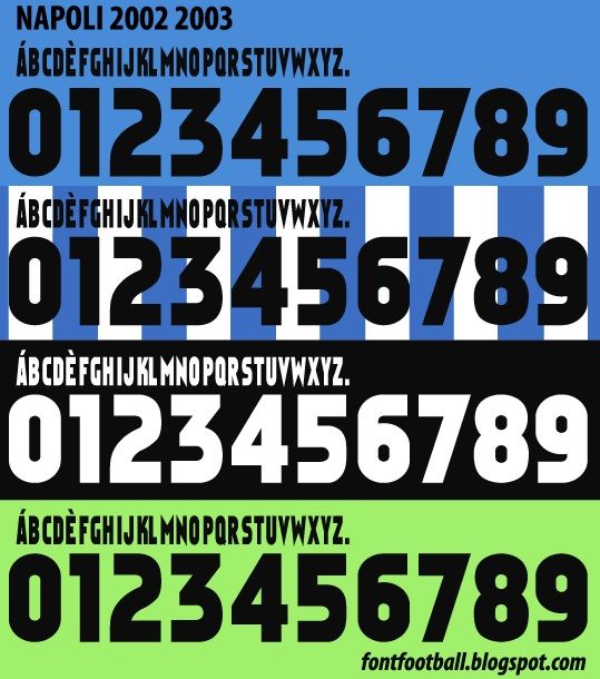 Font Vector SSC Napoli 2002 2003 kit