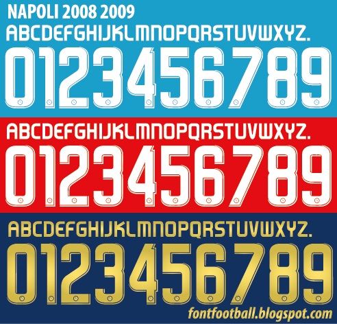 Font Vector SSC Napoli 2008 2009 kit