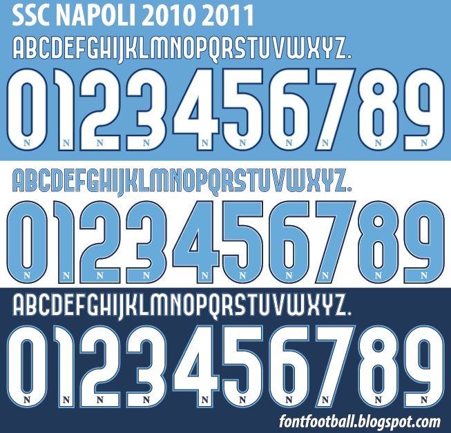 Font Vector SSC Napoli 2010 2011 kit