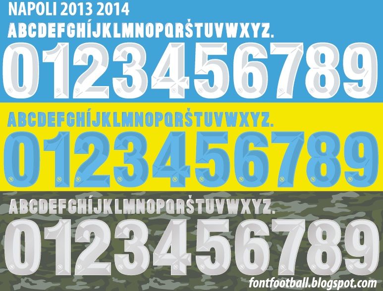 Font Vector SSC Napoli 2013 2014 kit