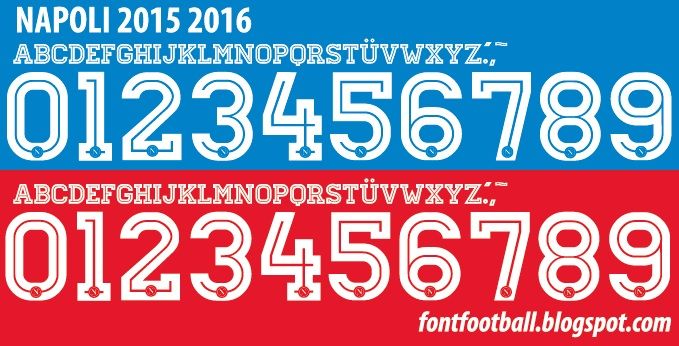 Font Vector SSC Napoli 2015 2016 kit
