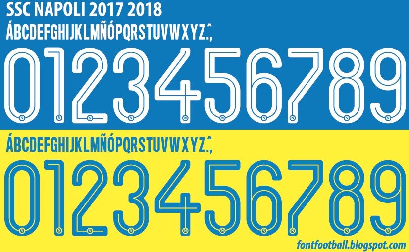Font Vector SSC Napoli 2017 2018 kit