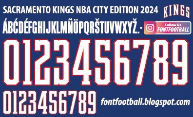Font Vector Sacramento Kings NBA City Editions 2024 kit