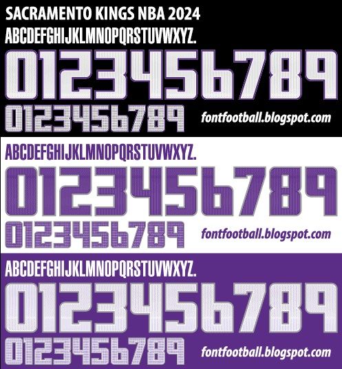 Font Vector Sacramento Kings NBA 2023 2024 kit