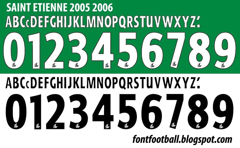 Font Vector Saint Etienne FC 2005 2006 kit