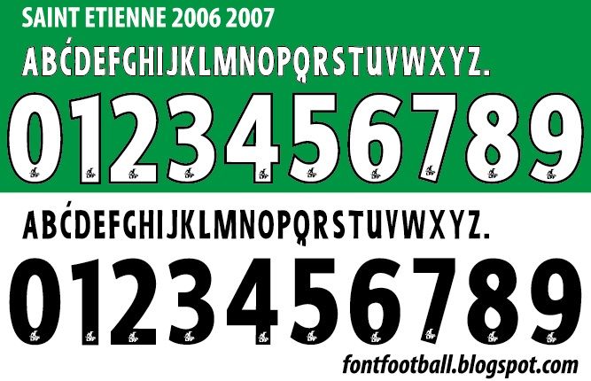 Font Vector Saint Etienne FC 2006 2007 kit