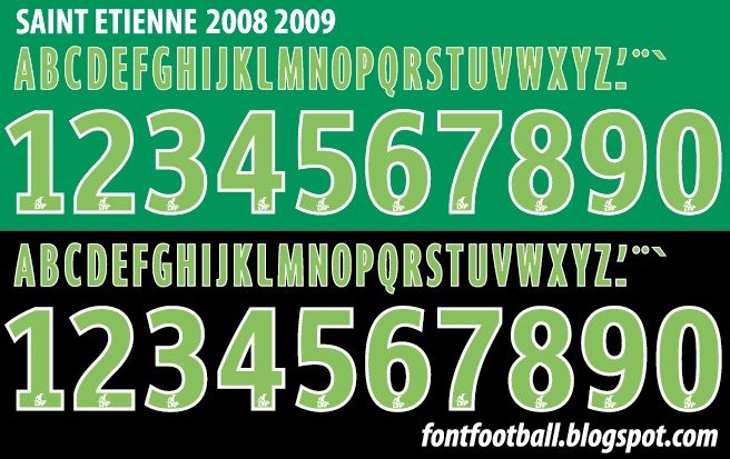 Font Vector Saint Etienne FC 2008 2009 kit