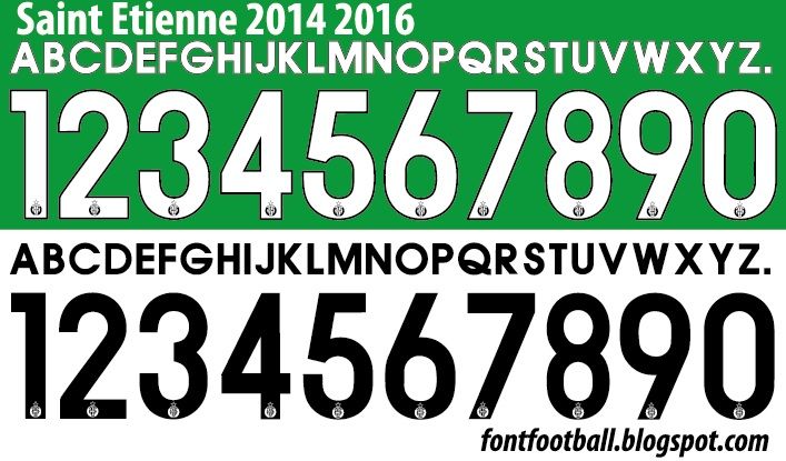 Font Vector Saint Etienne FC 2014 2015 2016 kit