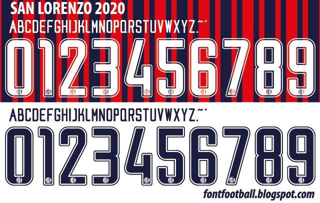 Font Vector San Lorenzo 2020 kit