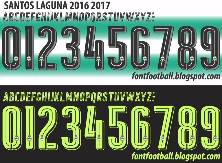 Font Vector Santos Laguna 2016 2017 kit