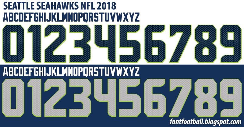 Font Vector Seattle Seahawks NFL 2018 kit