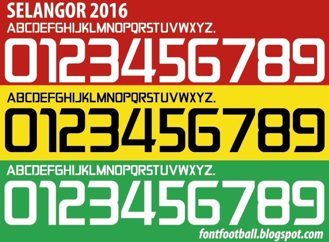 Font Vector Selangor FA 2016 kit