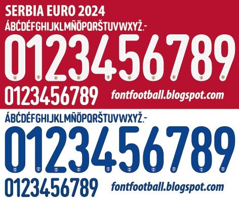 Font Vector Serbia Euro 2024 kit