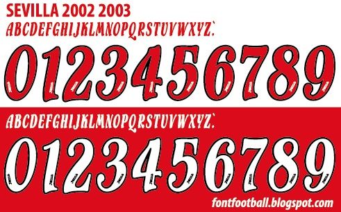 Font Vector Sevilla 2002 2003 kit