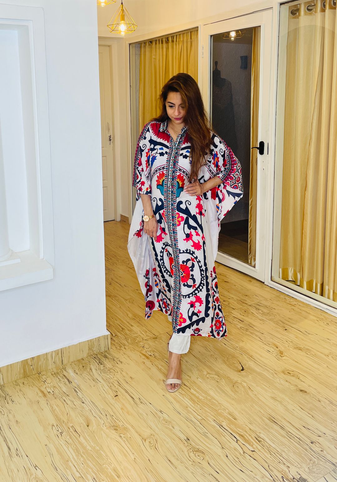 Geometric Kaftan Set