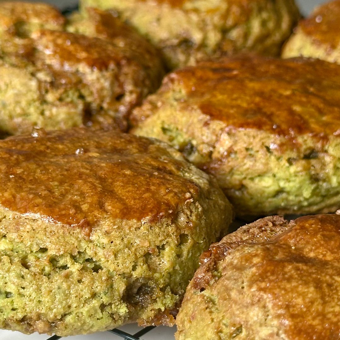 Pandan Coconut with Gula Melaka Bits