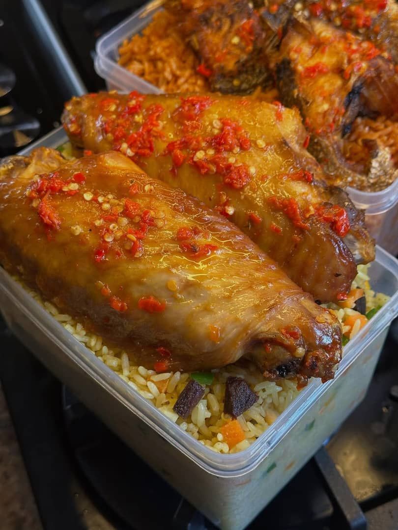 Nigeria Fried Rice with Turkey