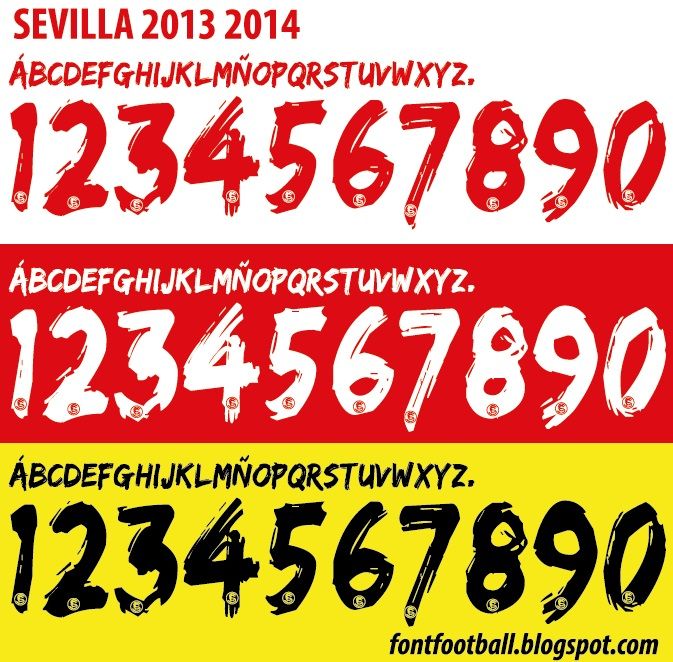 Font Vector Sevilla 2013 2014 kit