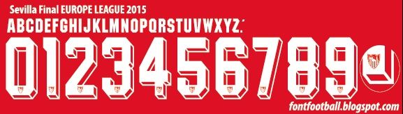 Font Vector Sevilla Final Europe League 2015 kit