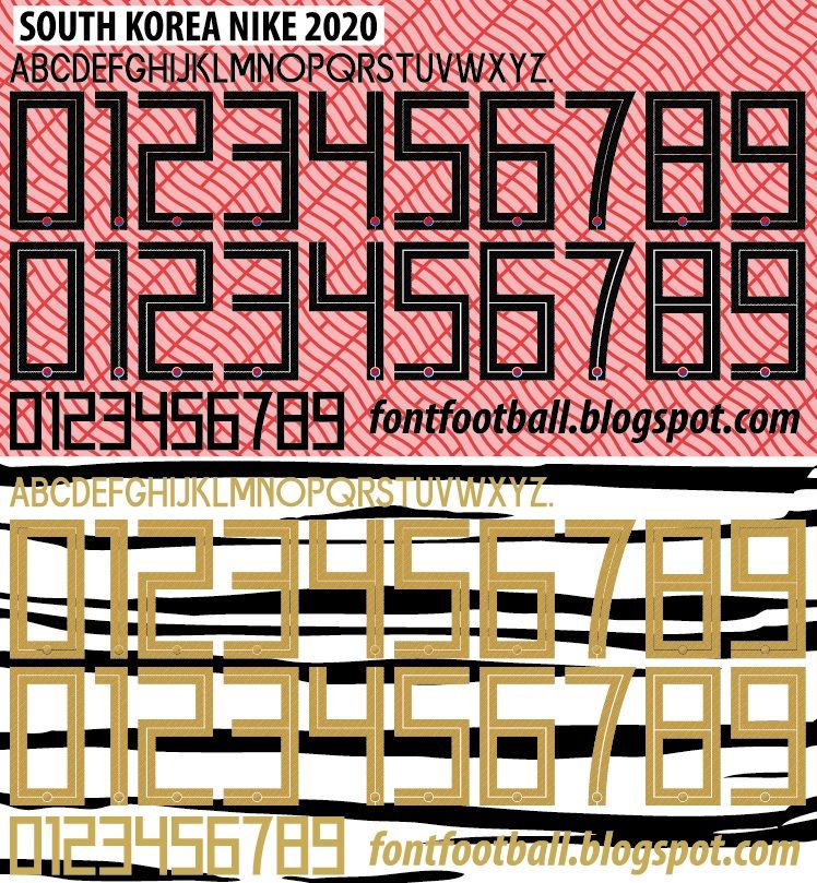 Font Vector South Korea 2020 kit