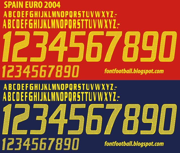 Font Vector Spain Euro 2004 kit