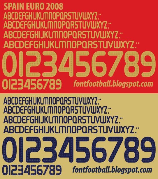 Font Vector Spain Euro 2008 kit