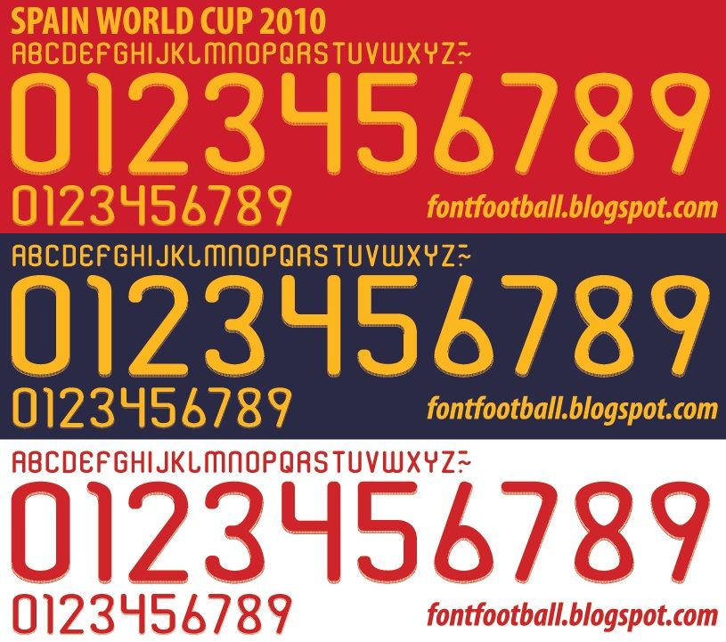 Font Vector Spain Euro 2010 kit