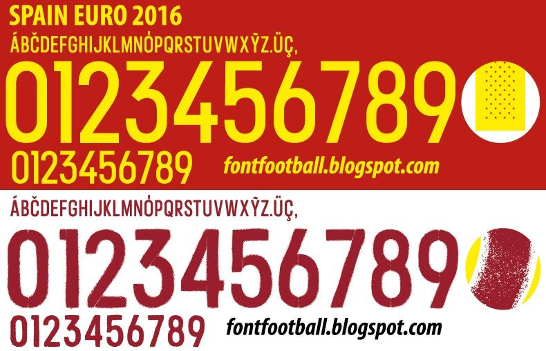 Font Vector Spain Euro 2016 kit