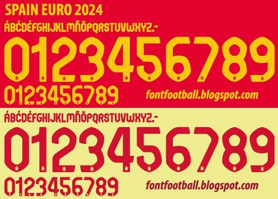 Font Vector Spain Euro 2024 kit
