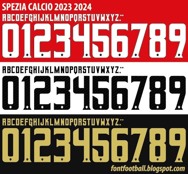 Font Vector Spezia Calcio 2023 2024 kit