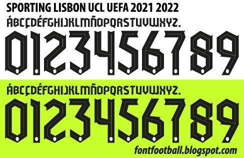Font Vector Sporting Lisbon 2021 2022 kit