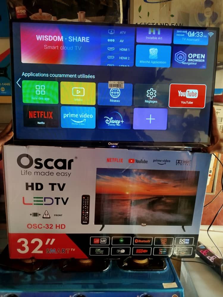 Smart TV Oscar 32" – HD, Wi-Fi, YouTube & Netflix intégrés_article_N°:TME_0003