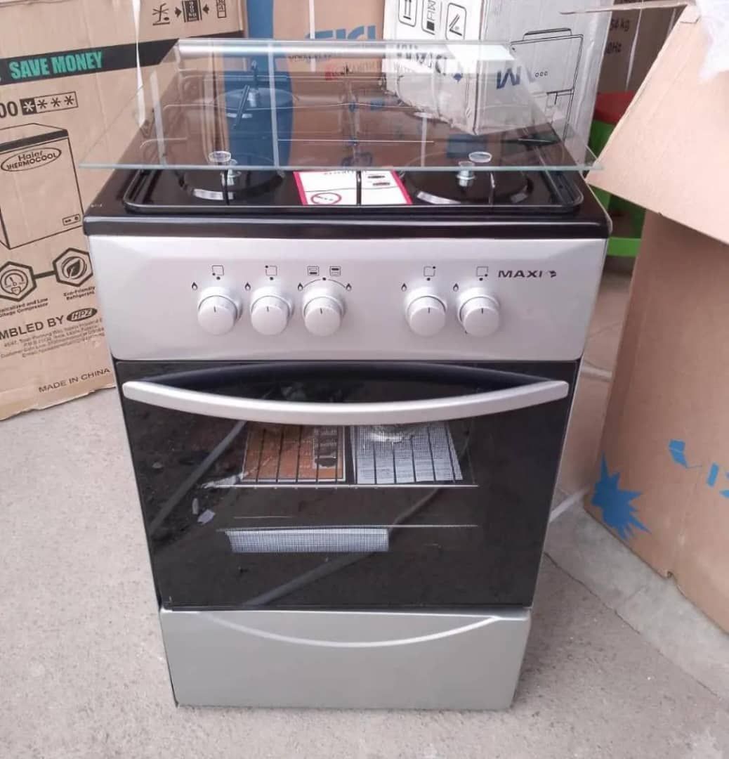 Cuisinière MAXI 4 feux + four avec couvercle en verre_article_N°:TME_0013